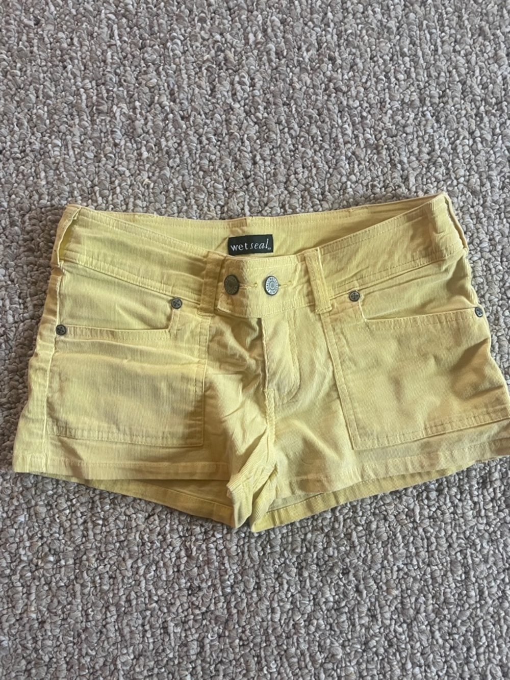 Wet Seal Butter Yellow Denim Shorts